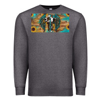 Charcoal Heather western blessed cros sunflowers licence plate Premium Sweatshirt - RanaPortraitStore