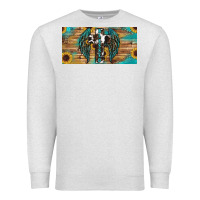 Western Blessed Cros Sunflowers Licence Plate Premium Sweatshirt | Teevron