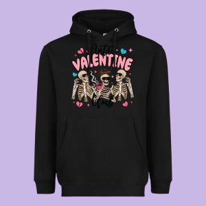 Anti Valentine Club Heavyweight Hoodie Designed By Maliassmallbusiness