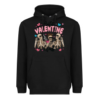 Black anti valentine club Heavyweight Hoodie - MaliasSmallBusiness