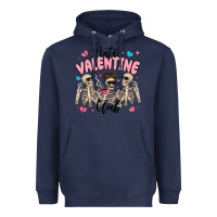 Navy anti valentine club Heavyweight Hoodie - MaliasSmallBusiness