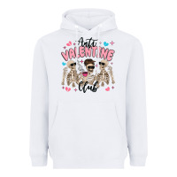 White anti valentine club Heavyweight Hoodie - MaliasSmallBusiness