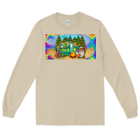 Mushroom hippie soul license plate Long Sleeve Tee - BarkalooDesign