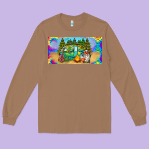 Hippie Soul License Plate Long Sleeve Tee Designed By Barkaloodesign