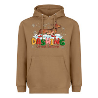 Toasted Coconut dachshund through the snow Heavyweight Hoodie - MaliasSmallBusiness