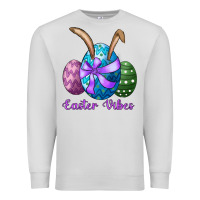 Dove Grey easter bunny ear eggs easter vibes Premium Sweatshirt - RanaPortraitStore