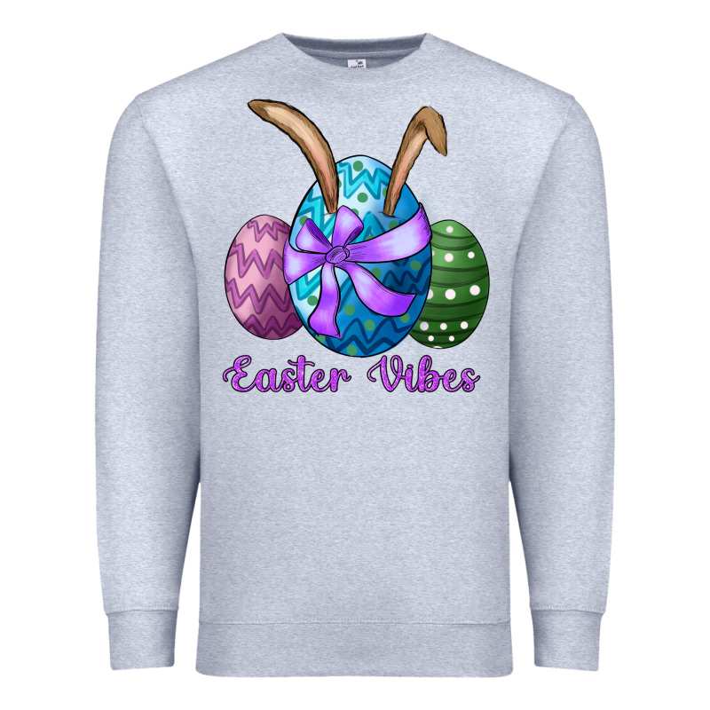 Easter Bunny Ear Eggs Easter Vibes Premium Sweatshirt by RanaPortraitStore | Teevron