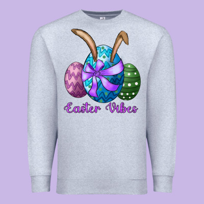 Premium Sweatshirt easter bunny ear eggs easter vibes