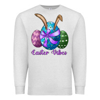 Oatmeal Heather easter bunny ear eggs easter vibes Premium Sweatshirt - RanaPortraitStore