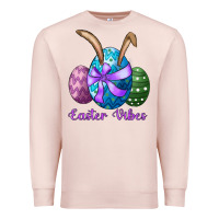 Pale Pink easter bunny ear eggs easter vibes Premium Sweatshirt - RanaPortraitStore