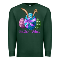 Sports Green easter bunny ear eggs easter vibes Premium Sweatshirt - RanaPortraitStore