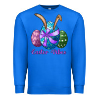 True Royal easter bunny ear eggs easter vibes Premium Sweatshirt - RanaPortraitStore