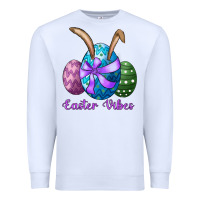 White easter bunny ear eggs easter vibes Premium Sweatshirt - RanaPortraitStore