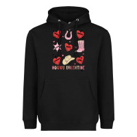 Black howdy valentine copy Heavyweight Hoodie - MaliasSmallBusiness
