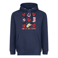 Navy howdy valentine copy Heavyweight Hoodie - MaliasSmallBusiness