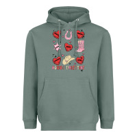 Sage howdy valentine copy Heavyweight Hoodie - MaliasSmallBusiness
