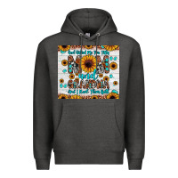 Charcoal Heather god gifted me two titles mom and grandma and i rock them both Premium Hoodie - JahusDesignShop