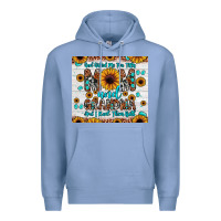 Colony Blue god gifted me two titles mom and grandma and i rock them both Premium Hoodie - JahusDesignShop