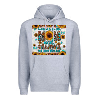Heather Grey god gifted me two titles mom and grandma and i rock them both Premium Hoodie - JahusDesignShop