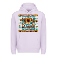 Lilac god gifted me two titles mom and grandma and i rock them both Premium Hoodie - JahusDesignShop
