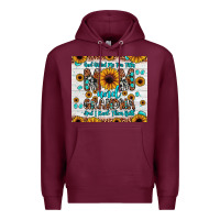 Burgundy god gifted me two titles mom and grandma and i rock them both Premium Hoodie - JahusDesignShop