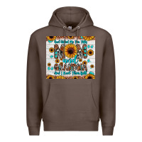 Coffee god gifted me two titles mom and grandma and i rock them both Premium Hoodie - JahusDesignShop