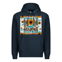 Navy god gifted me two titles mom and grandma and i rock them both Premium Hoodie - JahusDesignShop
