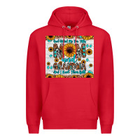 Red god gifted me two titles mom and grandma and i rock them both Premium Hoodie - JahusDesignShop