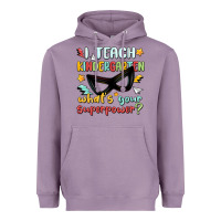 Lavender i teach kindergarten whats your superpower Heavyweight Hoodie - MaliasSmallBusiness