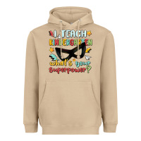 Mushroom i teach kindergarten whats your superpower Heavyweight Hoodie - MaliasSmallBusiness