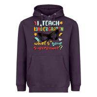 Plum i teach kindergarten whats your superpower Heavyweight Hoodie - MaliasSmallBusiness