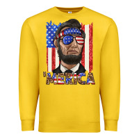 Lemon merica with lincoln Premium Sweatshirt - texasbilliewilder