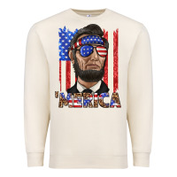Sandshell merica with lincoln Premium Sweatshirt - texasbilliewilder