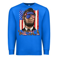 True Royal merica with lincoln Premium Sweatshirt - texasbilliewilder