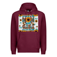 Burgundy god gifted me two titles mom and gigi and i rock them both Premium Hoodie - JahusDesignShop