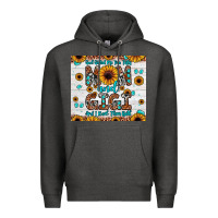 Charcoal Heather god gifted me two titles mom and gigi and i rock them both Premium Hoodie - JahusDesignShop