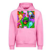 Fuchsia Pink halloween jar with ghost seamless pattern Urban Hoodie - BundleAndBundleShop