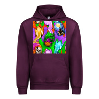Mauve Wine halloween jar with ghost seamless pattern Urban Hoodie - BundleAndBundleShop