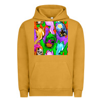 Pigment Peanut Butter halloween jar with ghost seamless pattern Urban Hoodie - BundleAndBundleShop