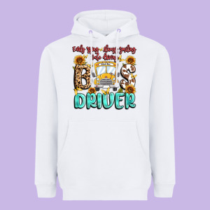 Early Rising Always Smiling Safe Driving Bus Drive Heavyweight Hoodie Designed By Maliassmallbusiness