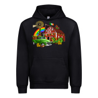 Black barn st patricks with truck and shamrocks Urban Hoodie - AdoDesignShop