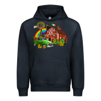 Navy barn st patricks with truck and shamrocks Urban Hoodie - AdoDesignShop