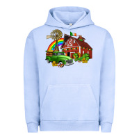 Pigment Grape Ice barn st patricks with truck and shamrocks Urban Hoodie - AdoDesignShop