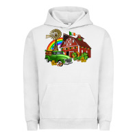 Pigment Lunar Rock barn st patricks with truck and shamrocks Urban Hoodie - AdoDesignShop