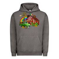 Pigment Tornado barn st patricks with truck and shamrocks Urban Hoodie - AdoDesignShop
