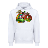 White barn st patricks with truck and shamrocks Urban Hoodie - AdoDesignShop