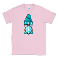 Bubblegum Pink winter gnome with snowflake Classic Tee - BundleAndBundleShop