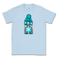 Dusty Blue winter gnome with snowflake Classic Tee - BundleAndBundleShop