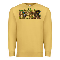 Antique Gold my daddy is my hero army western Premium Sweatshirt - texasbilliewilder