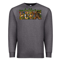 Charcoal Heather my daddy is my hero army western Premium Sweatshirt - texasbilliewilder